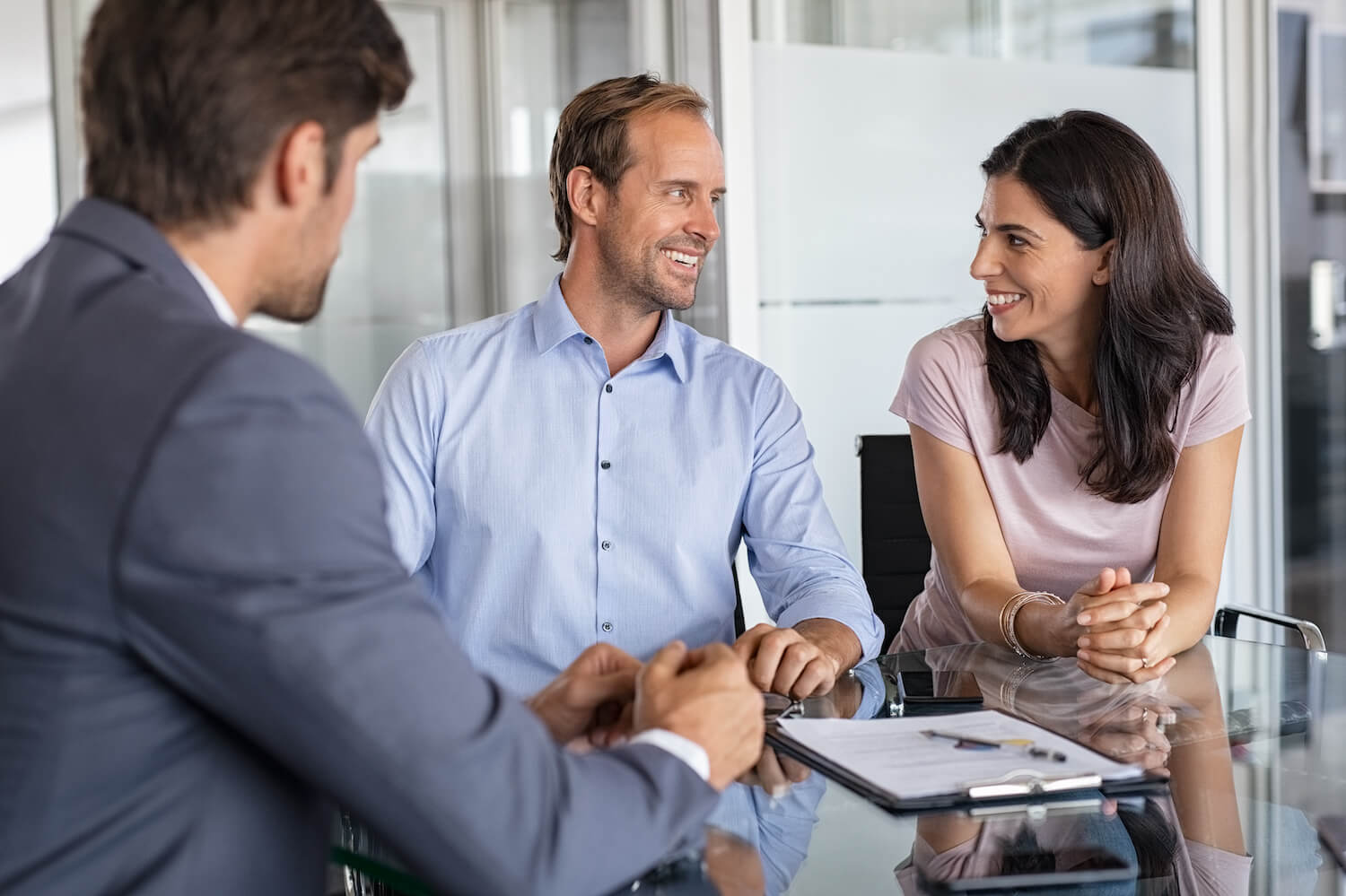 couple meeting with consultant